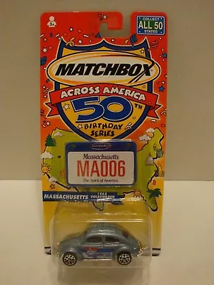 Matchbox Across America 50th Birthday Series Massachusetts VW Beetle 1:64 C25-12 • $6.05