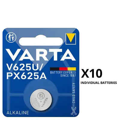 £7.29 • Buy LR09 Batteries Varta V625U PX625A 1.5V Alkaline X 10 Pack Long Expiry