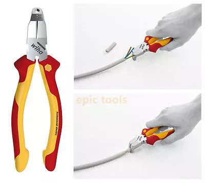 Wiha TriCut 170mm VDE 1000v Combi Side Cutter Wire Cable Stripper Pliers 38552 • £32.80