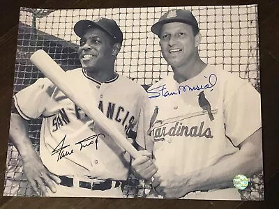 Willie Mays  Stan Musial Signed Autographed 8x10 Photo With COA .HOF • $0.99