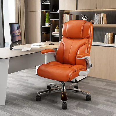 High Back Executive Office Chair With Adjustable Arms Orange Computer Desk Chair • $149.99