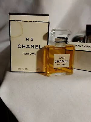 Vintage 70s Chanel No 5 PURE Perfume SPLASH 1/3 OZ  10ml DOUBLE BOX NEW  (READ) • $175