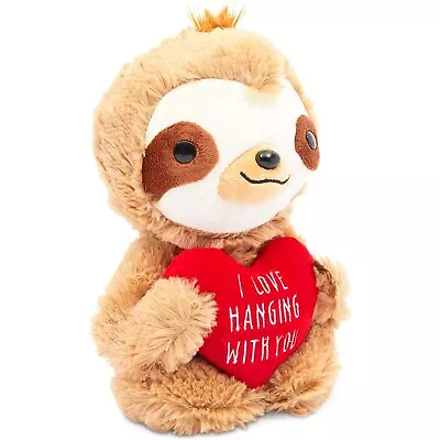 Valentines Sloth Plush Toy Stuffed Animal With Red Heart I Love Hanging With You • $16.99