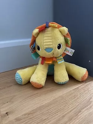 Bright Starts Yellow Lion Taggie Comforter Plush Soft Toy VGC • £1.99