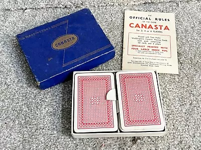 Vintage Card Game In Box Canasta With Official Rules • £9.99