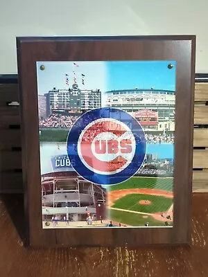 CHICAGO CUBS 10.5 X 13in  PLAQUE WRIGLEY FIELD With 8 X 10 PHOTO • $29.99