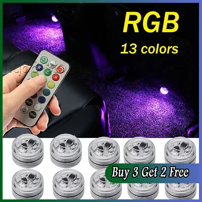 Multicolor LED Light Car Accessories Atmosphere Lights Lamp&Remote Control Kit • £3.99