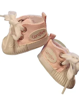 Vtg Corolle 14  Hightop Shoes Sneakers Pastel Pink Les Cheries Clara Lace France • $26.99