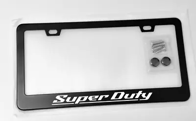 Reflective Super Duty Truck License Plate Frame Tag Cover In Black Metal • $26