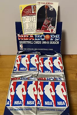 1990-91 NBA Hoops Series 1 - SEALED PACK - [15 Cards] - Jordan Bird Magic • $7.50