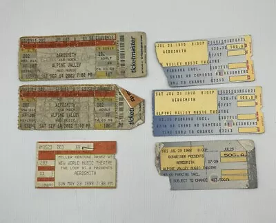 Set Of 6 Vintage Concert Ticket Stubs Aerosmith • $35