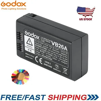 $49 • Buy Godox VB26A 7.2V /3000mAh Li-ion Battery For Godox V1 V860III AD100PRO Flashes