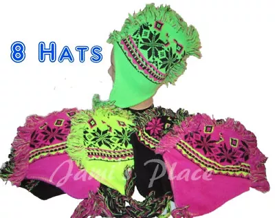 8 NEON Mohawk Winter Trapper Hats Male Or Female Adults Teens • $45.95