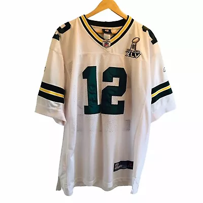 Green Bay Packers Aaron Rodgers Reebok Men's 54 ON FIELD Jersey Super Bowl XLV • $79.95