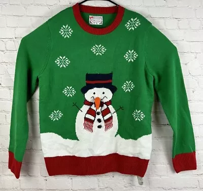 Ugly Christmas Sweater Snowman Lights Up Size Large Adult Unisex • $19.21