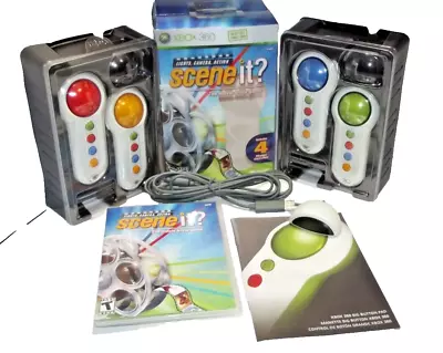 Scene It? Xbox 360 COMPLETE With 4 Remotes Receiver Case Manuals Disc In Box • $18.95