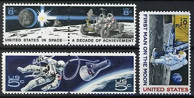 USA 1967-71 Space Issues 2 Pairs And An Airmail All MNH • $1.25