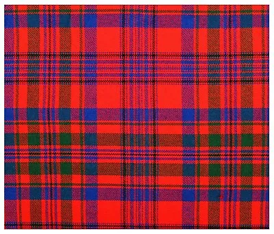 Scottish Tartan Plaid Fabric - 13-16 Oz Acrylic Fabric - Running Pieces By Yards • £11.34