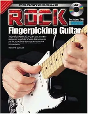 Learn How To Play Guitar - Rock Fingerpicking Guitar - TAB Music Book & CD ~R5 • £19.99