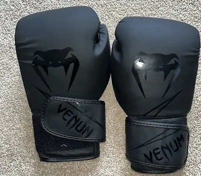 Venum Elite Boxing Premium Quality Gloves Black 12 Oz Size L • $23.99