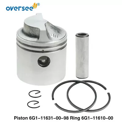 6G1-11631-00-98 Piston Kit STD 50MM For Yamaha Outboard 2T 6HP 8HP Piston & Ring • $28.50