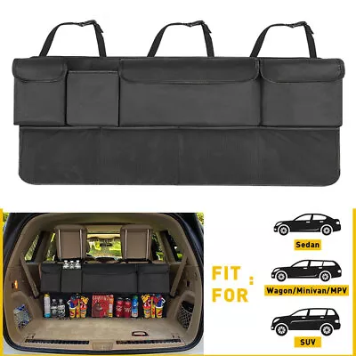 Universal Car Net Trunk Cargo Organizer Hanging Back Seat Storage Organizer Bag • $19.09