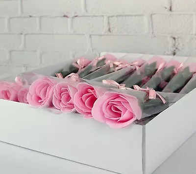 60Pcs Pink Bath Artificial Rose Soap Flower Mother's Day Valentine's Day Gift • $42