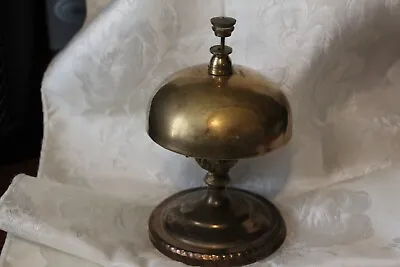 Vintage Brass Brass Desk Bell Estate Find Nice Ring Tone/gorgeous Patina • $68.99