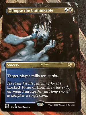 MTG MISPRINT Borderless Glimpse The Unthinkable (Ink Error) Double Masters 2022 • $7.87