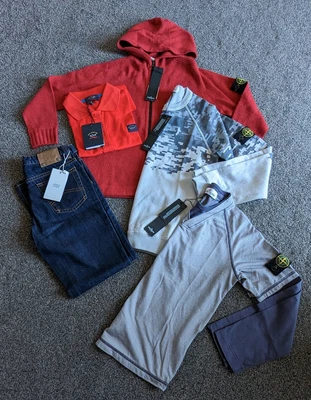 £249.99 • Buy Stone Island, Paul & Shark, Armani, Boys Age 8 Bundle, BNWT