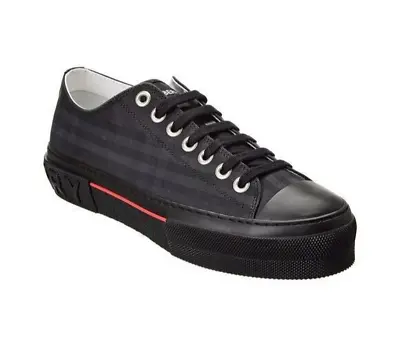 BURBERRY Jack Vintage Check Sneakers In Dark Charcoal - MSRP $590 - EU 41 / US 8 • $400