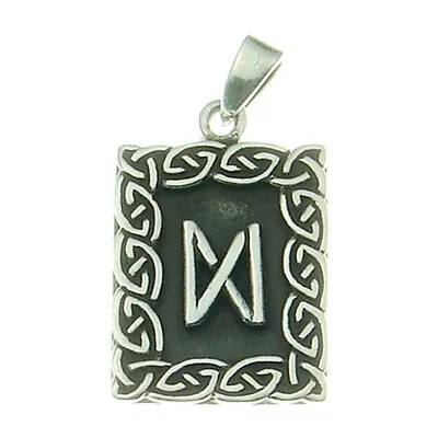 Rune Dagaz Viking Pendant 925 Silver Symbol Jewelry NEW • $31.92