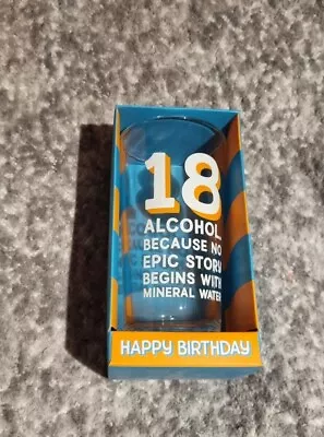 £2.79 • Buy 18th Birthday Glass