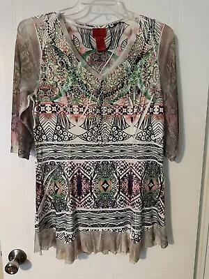 V-Cristina Top Women's Ornate Size Large • $19.99