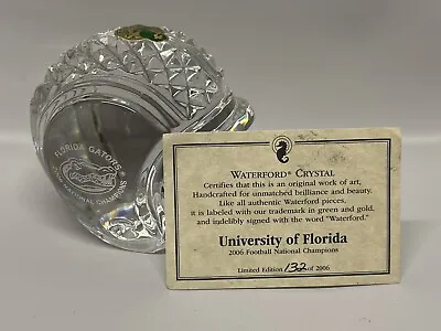 Florida Gators 2006 NCAA National Champion Waterford Crystal Helmet COA 132/2006 • $70