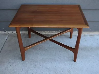 Folke Ohlsson DUX End Table X-Stretcher Danish Teak Denmark Mid-Century Modern • $2999.99