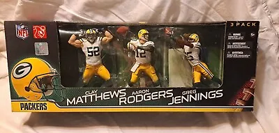 2011 McFarlane Green Bay Packers Clay Matthews Aaron Rodgers Greg Jennings  • $100