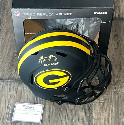 Aaron Rodgers Signed Autographed Green Bay Packers Eclipse FS Replica Helmet • $970.92