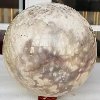 4860g Natural Cherry Blossom Agate Sphere Quartz Crystal Ball Healing • $49.76