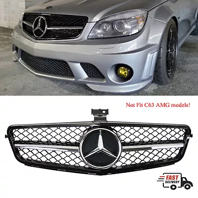 AMG Style Front Grille Grill W/Star For Mercedes Benz W204 C-Class C250 2008-13 • $75.45