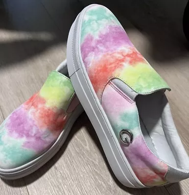 Guess Womens Paysyn Slip On Casual Tie Dye Sneakers Shoes Size 9.5M • $18