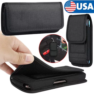 Nylon Cell Phone IPhone Horizontal Carrying Pouch Case Cover Belt Clip Holster • $8.93