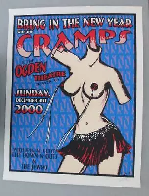 $100 • Buy The Cramps Denver 2000 Original Concert Poster Kuhn Silkscreen Punk Memphis