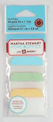 Martha Stewart Repositionable Note Tabs 30-Pack 2  X 1.5  #12a • $4