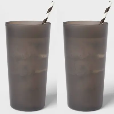 $11.99 • Buy Gray Tumblers 2 Pack Cups Set Dishwasher Safe 26oz FREE SHIPPING