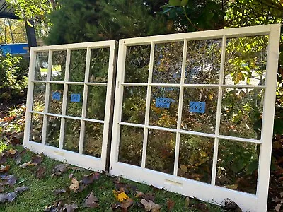 2 -30 X  30 Vintage Window Sashes Old 12 Pane Frames From 1970s  Arts & Craft • $175