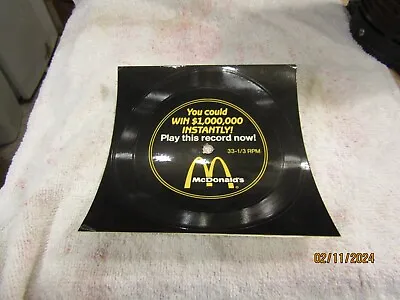 1988 Vintage Record You Could Win $1000000 Instantly! McDonald's Menu Song • $6.99