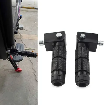 Motorcycle 8mm Footpegs Folding Passenger Foot Pegs For Electric Motor Bicycle • $18.59
