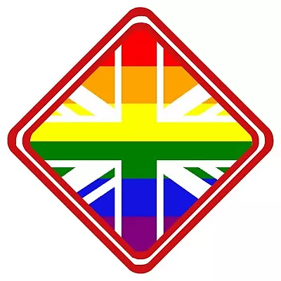 Rainbow Union Jack  Pride Rainbow LGBTQ Car Sign Fantastic Souvenir • £5.99