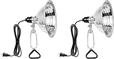 $20.71 • Buy Shade Clamp Work Light Lamp Clip On Aluminum Reflector Practical 150W E26 2 Pack